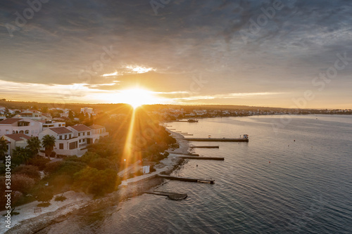 sunset over the croatian coast 
