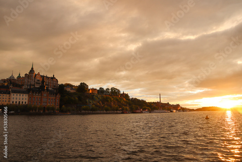 Photography Beautiful sunset on Stockholm