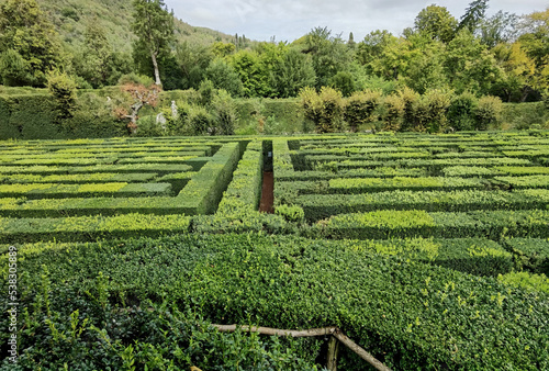 Labyrinth im Garten der Villa Barbarigo in Valsanzibio