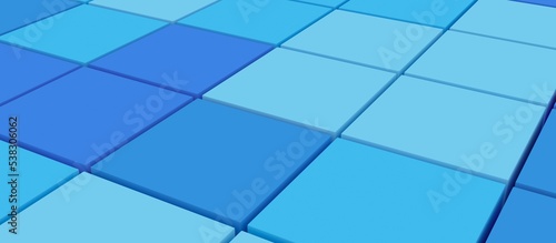 small tiles of blue colors on a large area