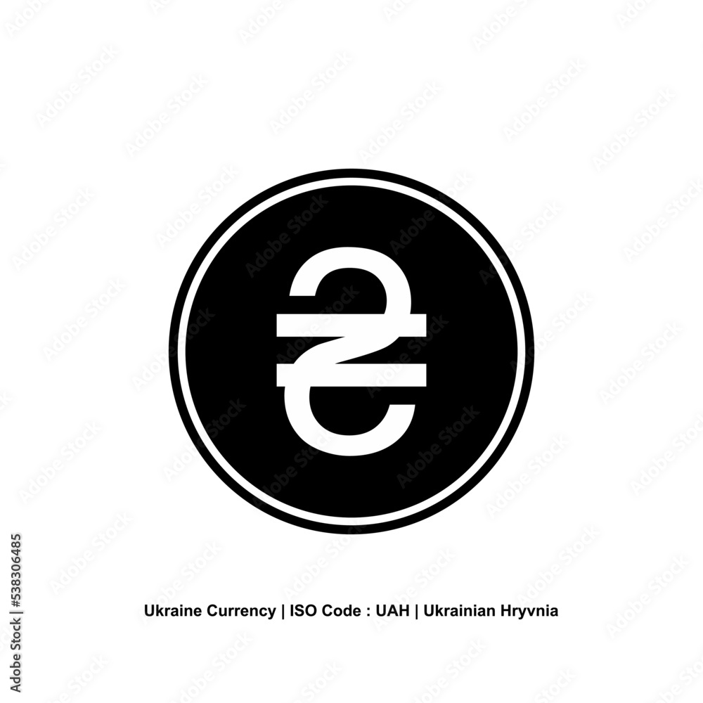 Ukraine Currency Icon Symbol, Ukrainian Hryvnia, UAH. Vector Illustration Ukraine Currency Icon Symbol, Ukrainian Hryvnia, UAH. Vector Illustration