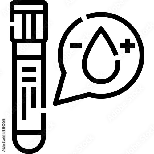 Blood test icon symbol element