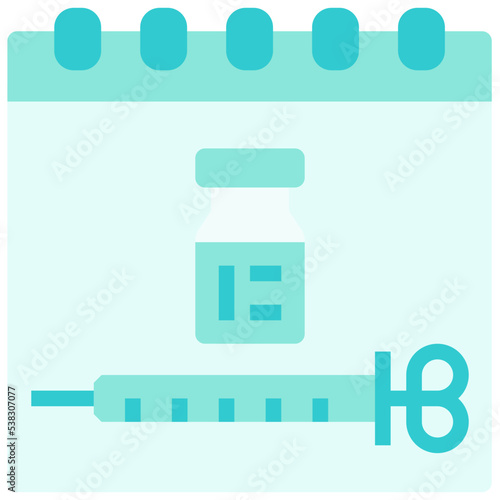Vaccine calendar icon symbol element