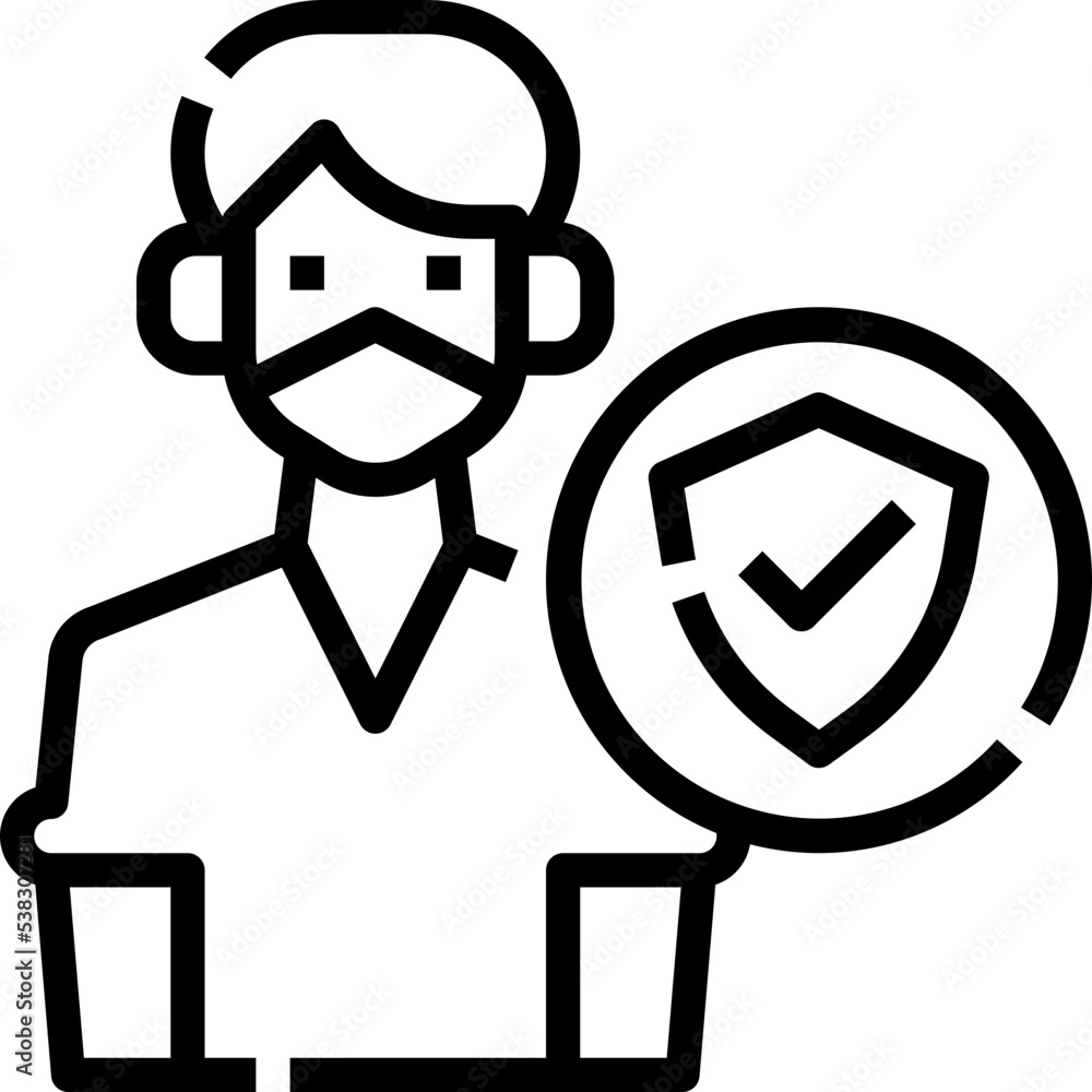 Immunity man icon symbol element Immunity man icon symbol element