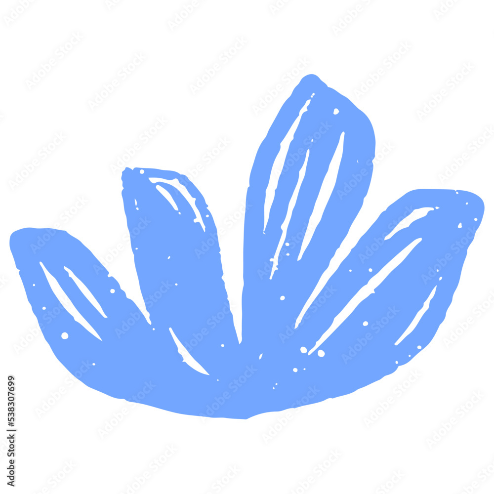 Pastel hand drawn abstract botanical plant Pastel hand drawn abstract botanical plant