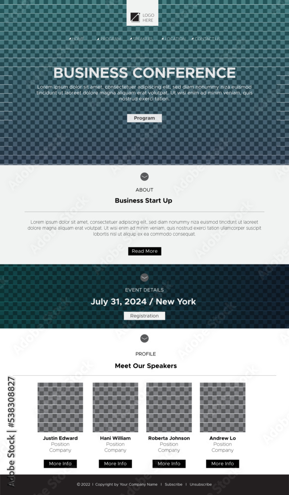 Business Conference Newsletter Design for Email Template Business Conference Newsletter Design for Email Template