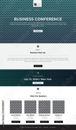 Business Conference Newsletter Design for Email Template