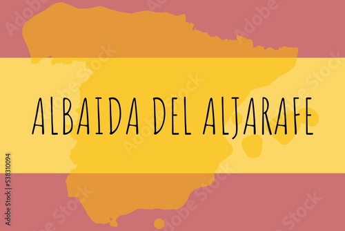 Albaida del Aljarafe: Illustration mit dem Namen der spanischen Stadt Albaida del Aljarafe photo