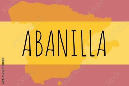 Abanilla: Illustration mit dem Namen der spanischen Stadt Abanilla photo