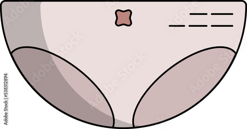 Underpants flat lineal icon, femine underwear photo
