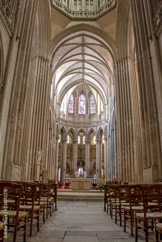 Coutances. Chœur et autel de la cathédrale Notre-Dame. Manche. Normandie
