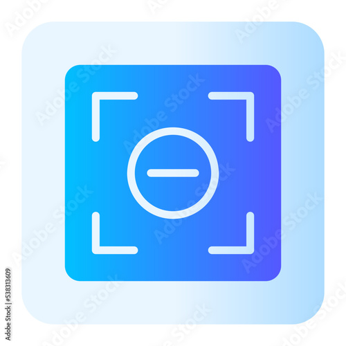 zoom out gradient icon