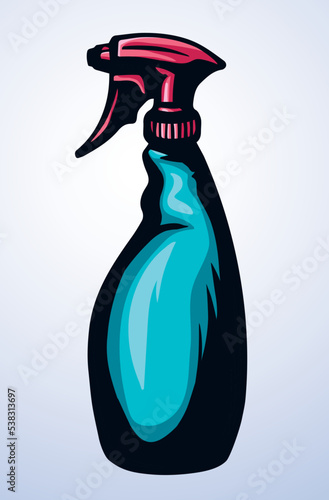 Cleaning spray. Vector drawing icon