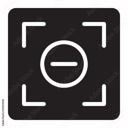zoom out glyph icon