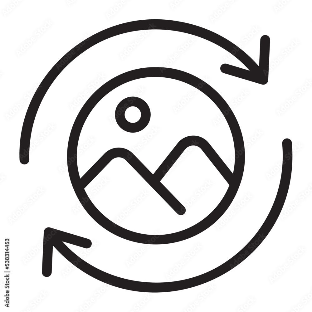 Fototapeta premium Photo Gallery line icon