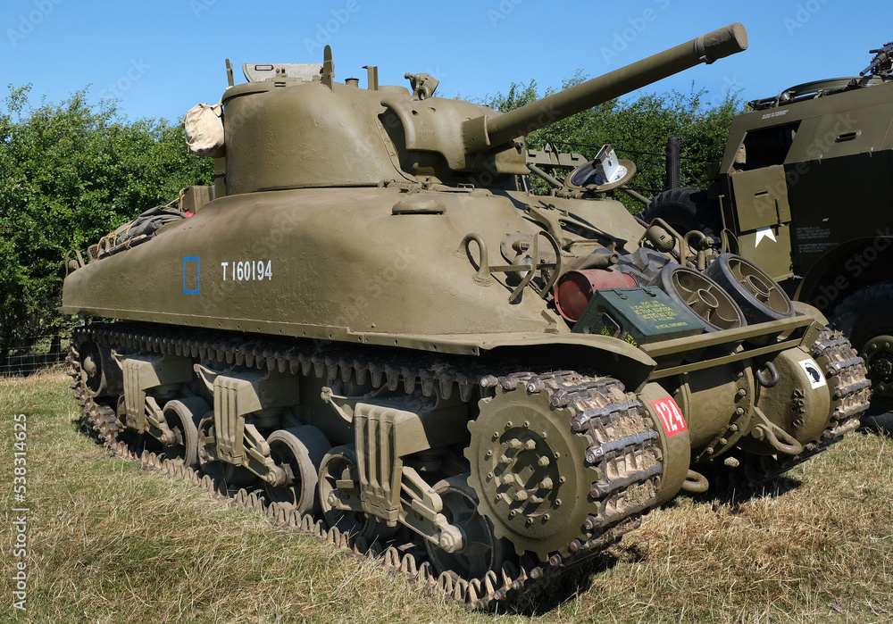 Yorkshire wartime experience show. Leeds, UK, August 2022. Military re-enactment event with soldiers, weapons, vehicles, tanks and armor. Axis and allied forces. An historical lifestryle event. Yorkshire wartime experience show. Leeds, UK, August 2022. Military re-enactment event with soldiers, weapons, vehicles, tanks and armor. Axis and allied forces. An historical lifestryle event.