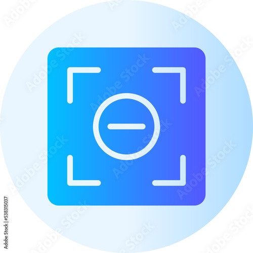 zoom out gradient icon