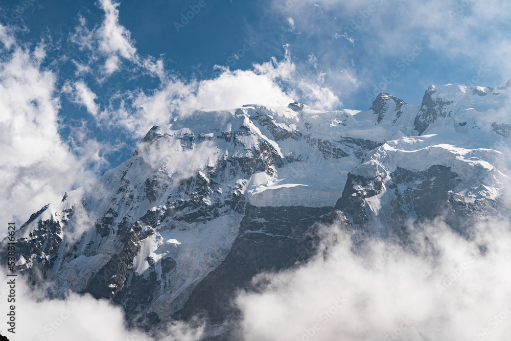 High mountains in the clouds High mountains in the clouds