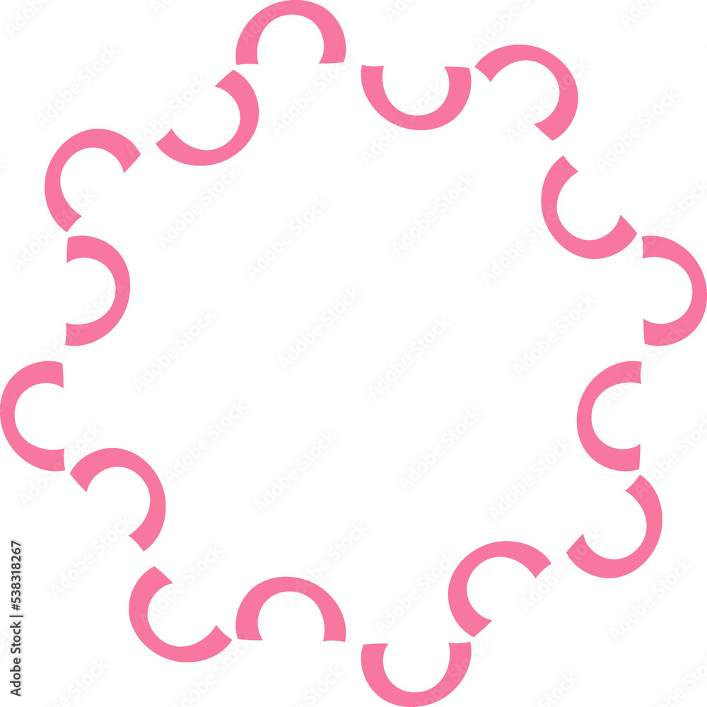Geometric round frame Geometric round frame