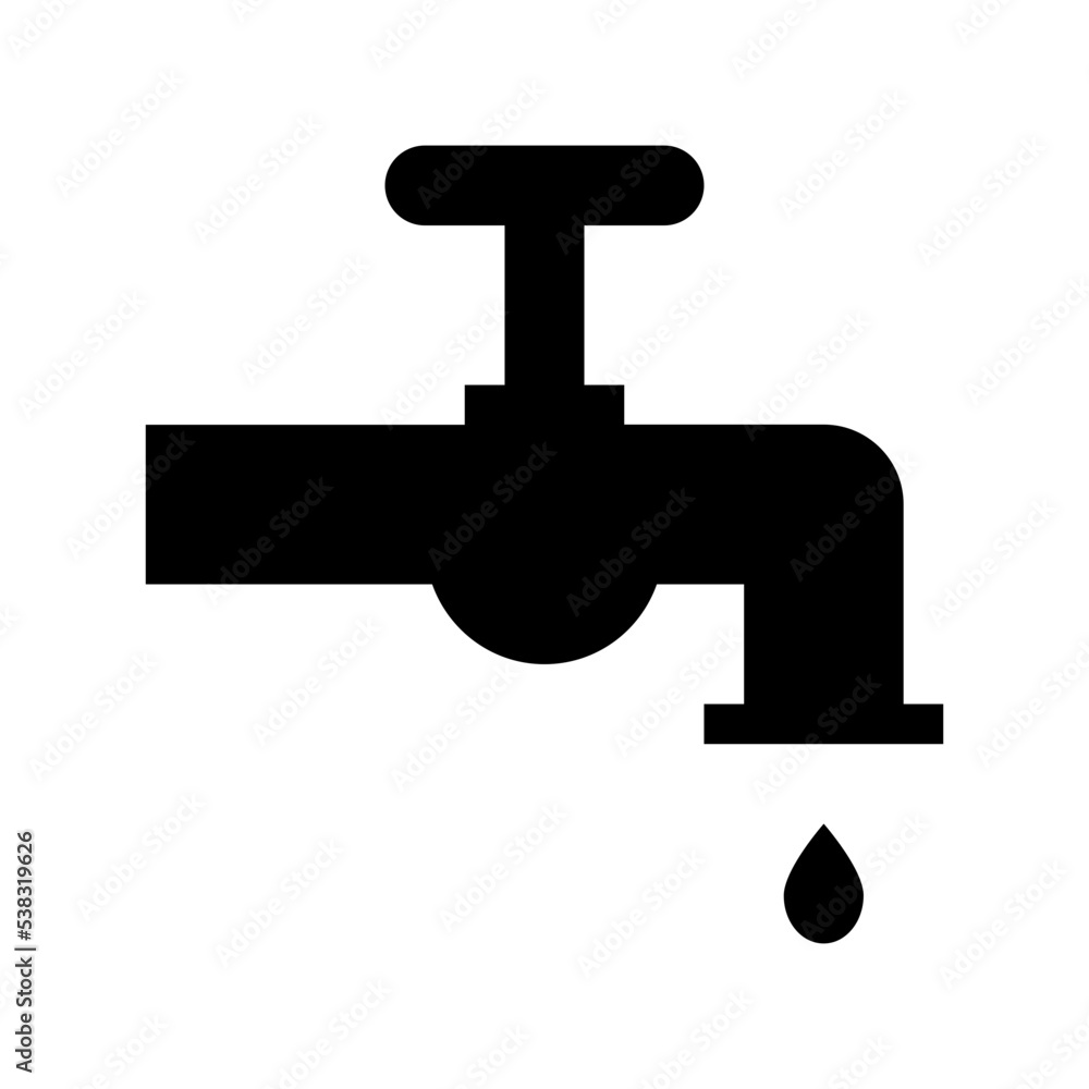 Water Tap Vector Icon Water Tap Vector Icon