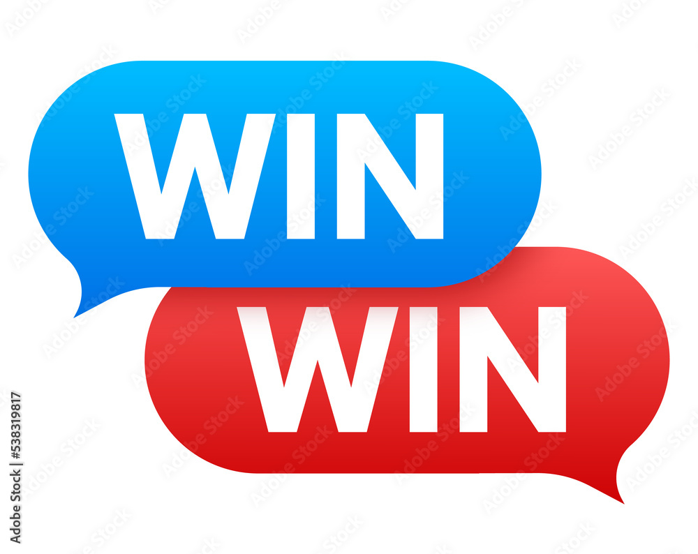 Fototapeta premium Win-win strategy. Partnership, Deal. Vector stock illustration.