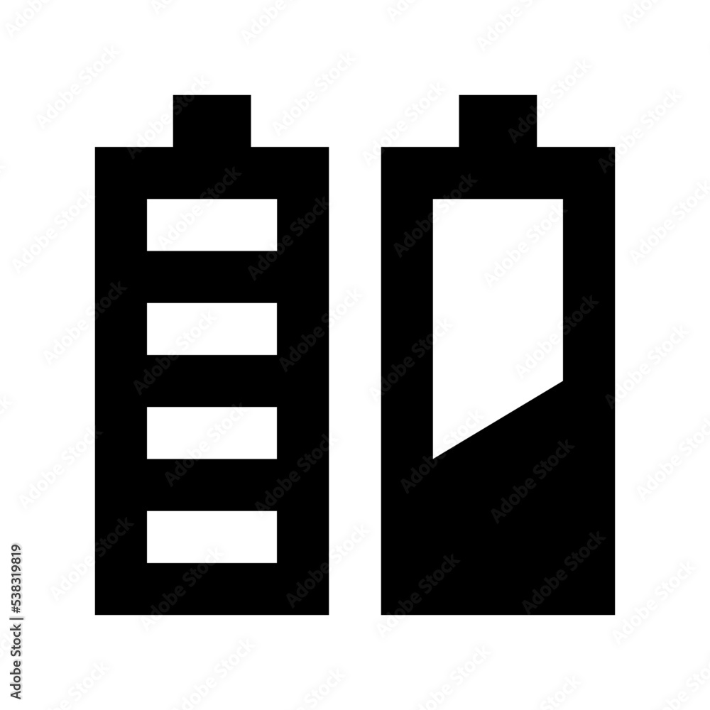 Batteries Levels Vector Icon Batteries Levels Vector Icon