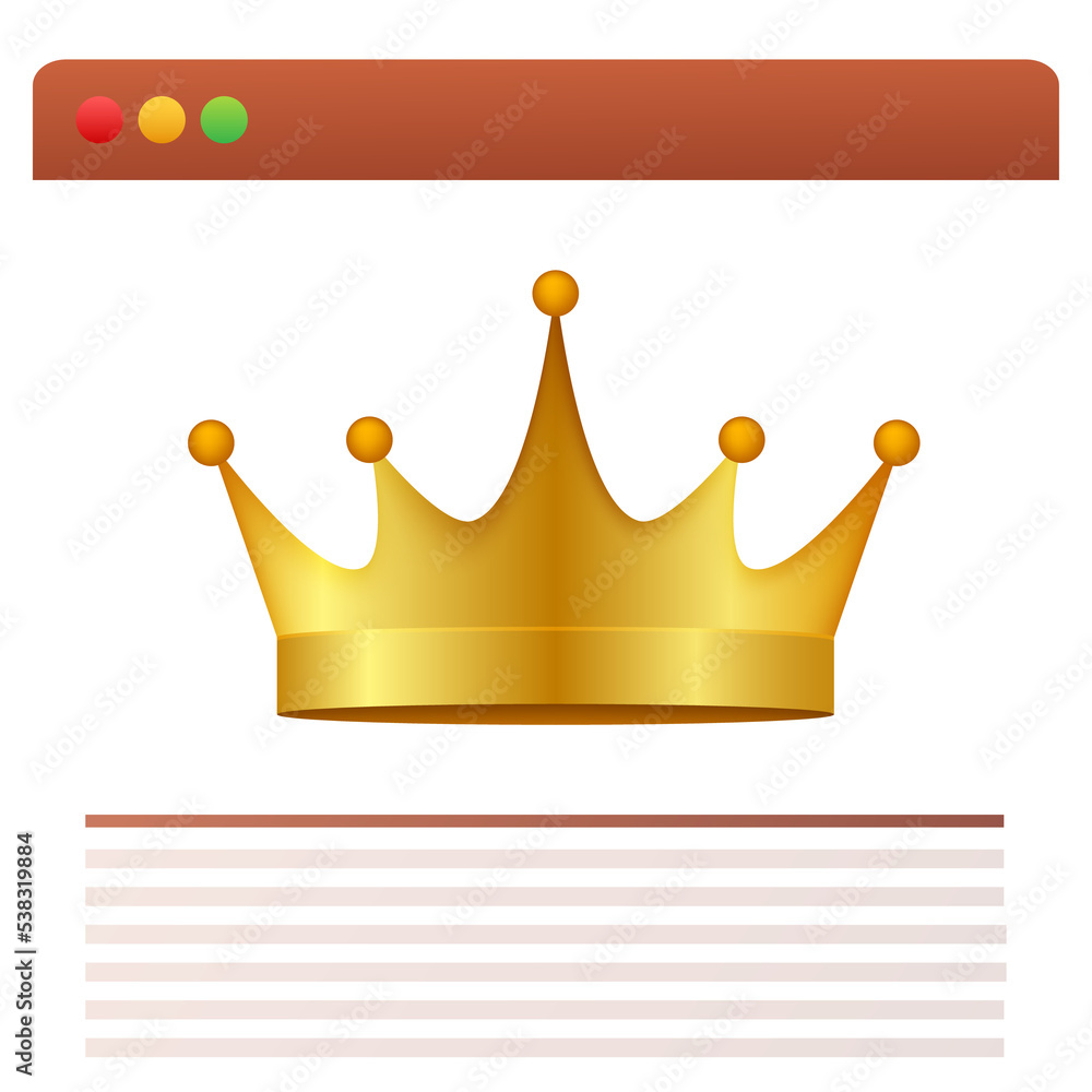 Hand holding Content is the king message. Content marketing. Cartoon Vector Illustration. Hand holding Content is the king message. Content marketing. Cartoon Vector Illustration.