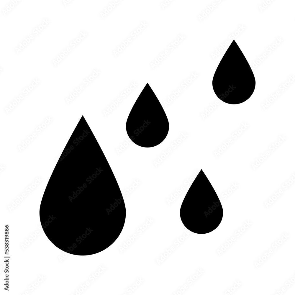 Raindrops Vector Icon Raindrops Vector Icon