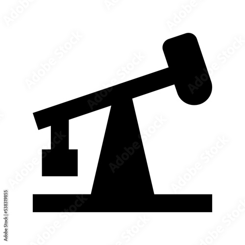 Oil Pump jack Vector Icon