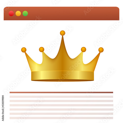 Hand holding Content is the king message. Content marketing. Cartoon Vector Illustration.