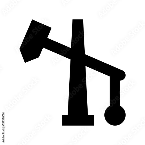 Oil Pump jack Vector Icon