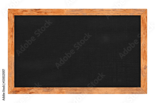 Wood frame or blackboard isolated on white background. Object with clipping path