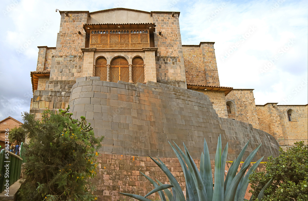 Coricancha with the Convent of Santo Domingo, an Iconic Landmark in the Historic Center of Cusco, Peru, South America