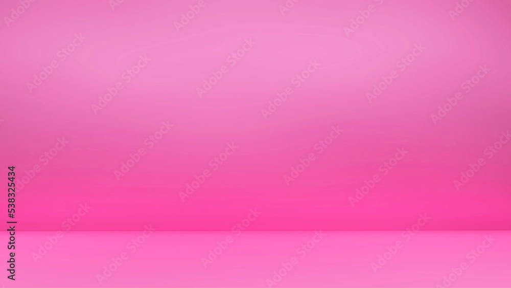 Empty display on pink bakcground concept. Blank backdrop. 3D Rendering