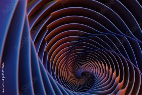 Wonderful Abstract colourful swirl golden ratio background. Starburst dynamic wave. 3d rendering illustration  Background pattern for design.