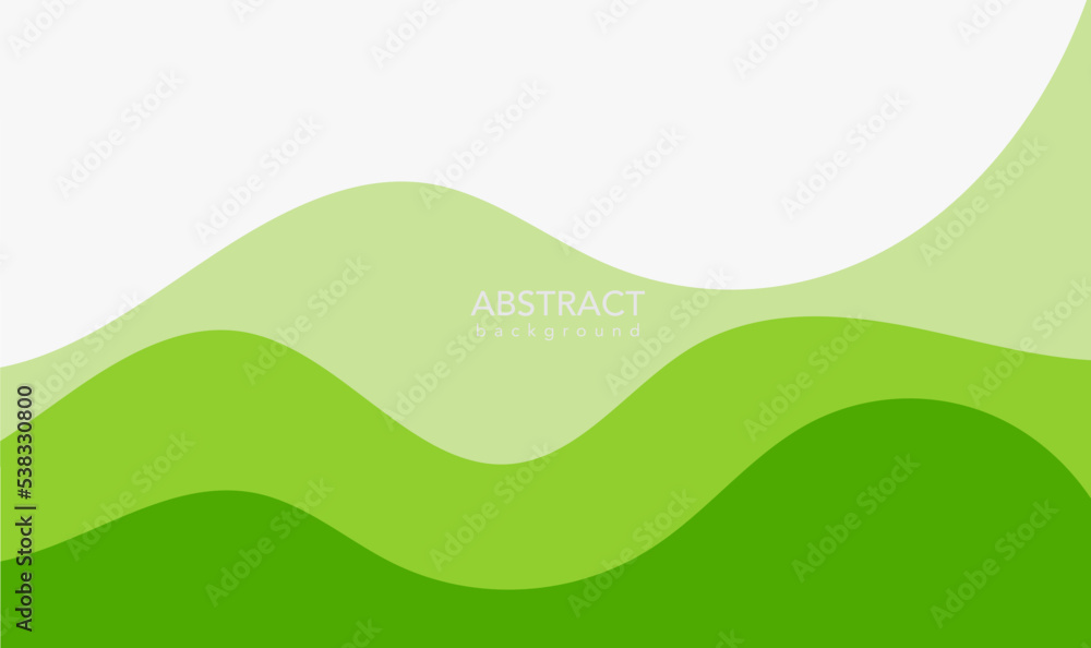 Abstract Green background with waves, Green background, Green banner