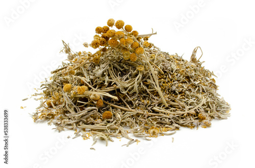Dry isolated wormwood herb (Artemisia Absinthium).