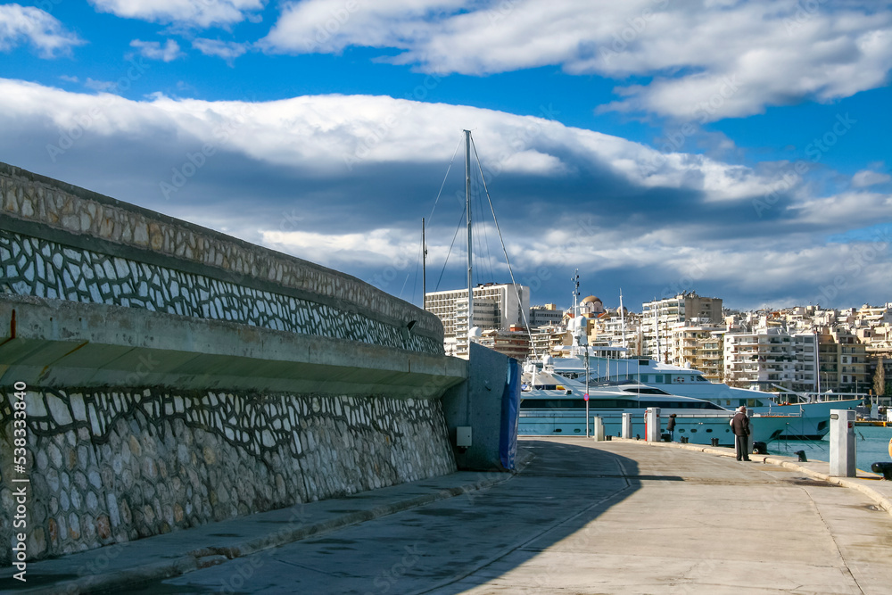 Φωτογραφία view of the port of marina zeas in Piraeus city,Greece