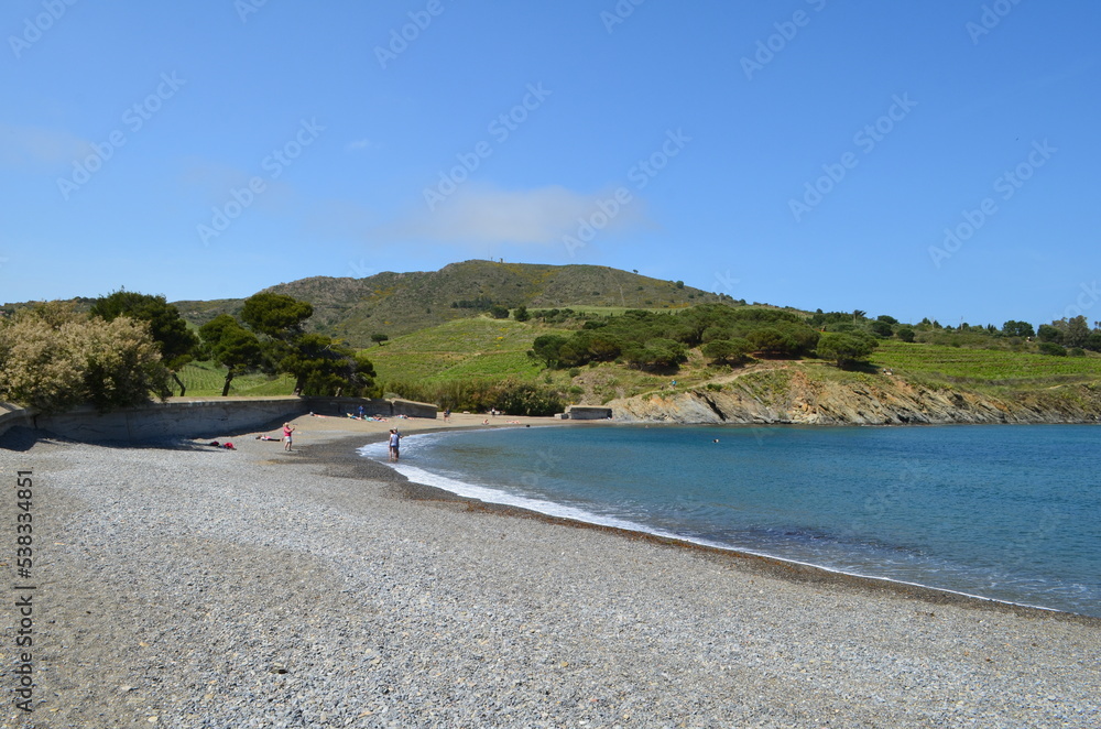 Obraz premium L'anse des Paulilles à Port-Vendres (Pyrénées Orientales - Occitanie - France)