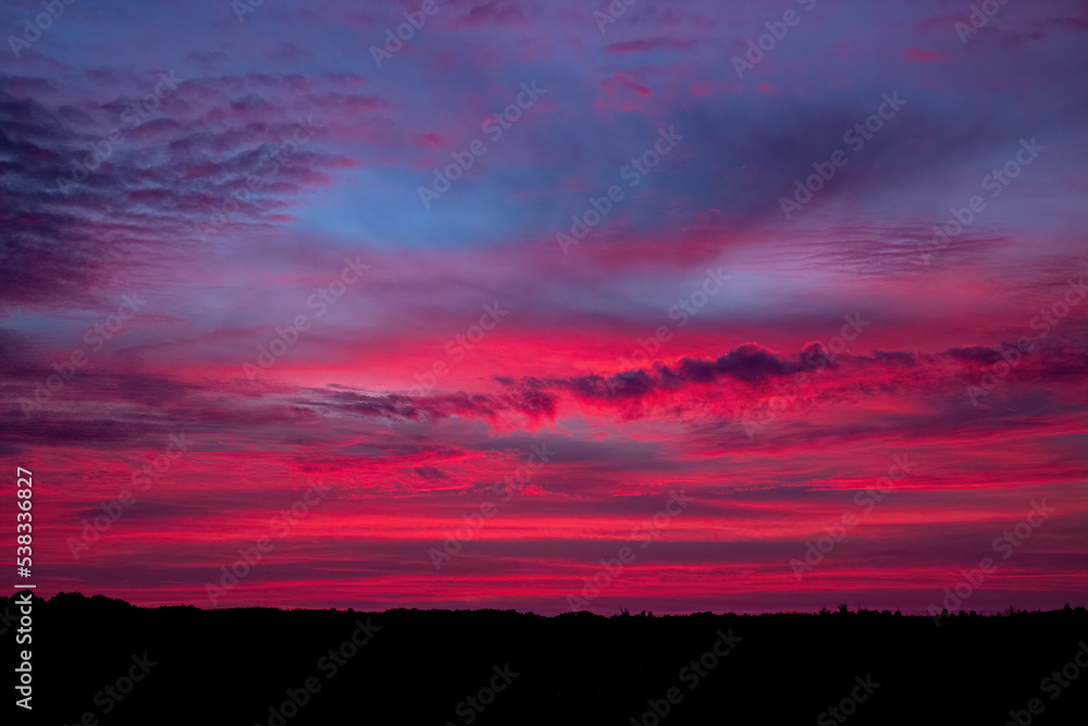 Beautiful sky background with clouds after sunset