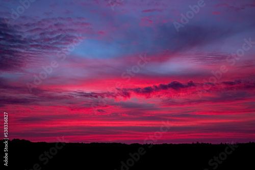 Beautiful sky background with clouds after sunset