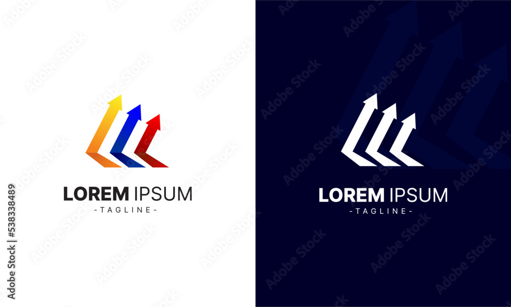 Naklejka premium Up Arrow Minimalist Logo 