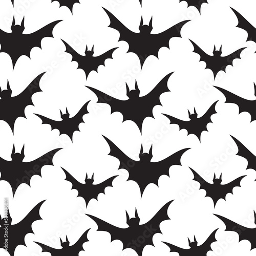  halloween pattern bats vampire, seamless halloween  pattern black bats, flying shadows silhuette	
