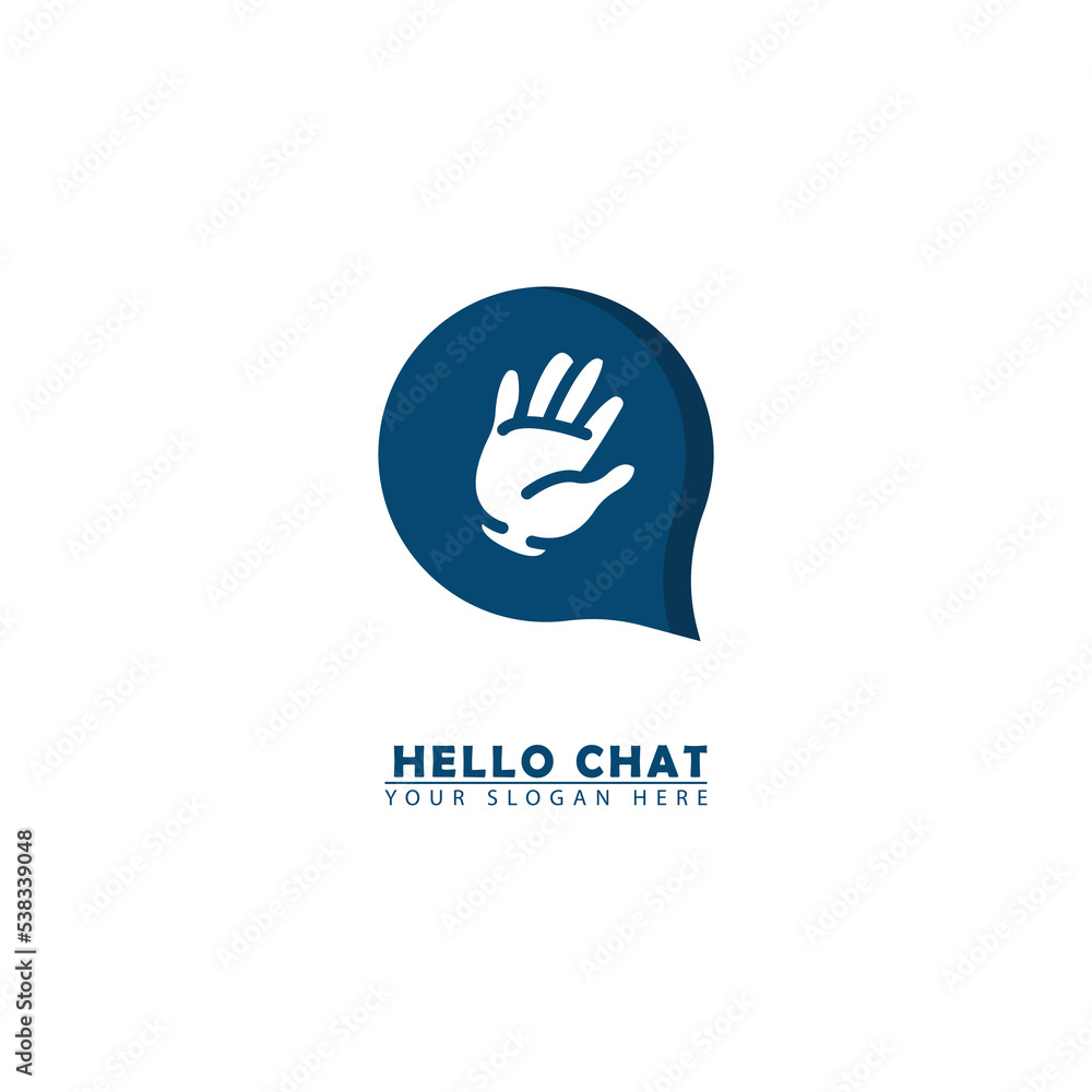 vector hello chat logo icon vector hello chat logo icon