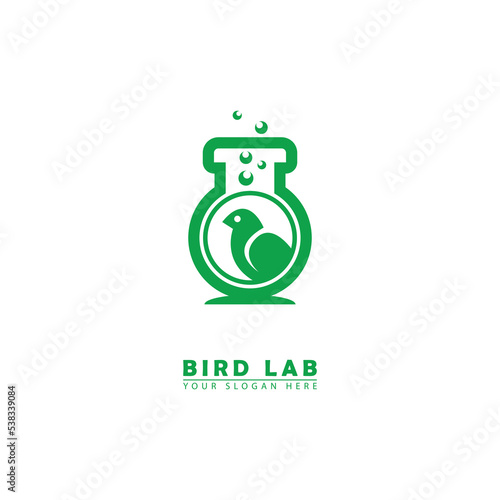 vector laboratory bird logo icon