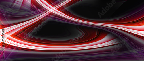  Abstract background with glowing wave. Moving lines design element. Colorful gradient flowing wave lines.