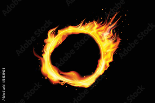 Ring And Realistic burning fire flames