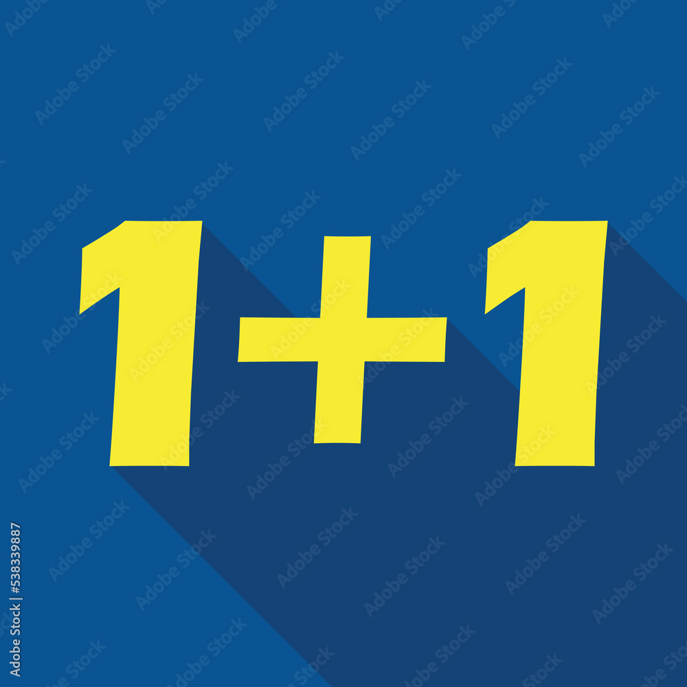 Obraz premium One plus one marketing strategy.