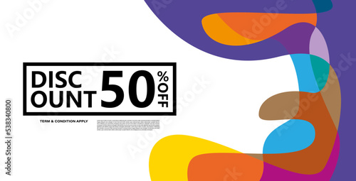Colorful abstract geometric or fluid banner template. Giveaway, discount, cash back, gift card, and member card bonus design template.