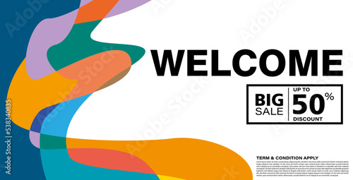 Colorful abstract geometric or fluid banner template. Giveaway, discount, cash back, gift card, and member card bonus design template.